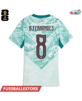 Günstige Portugal Bruno Fernandes #8 Auswärtstrikot Damen WM 2026 Kurzarm